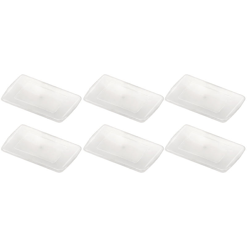 Multi-Purpose Bin Lid, Clear, Pack of 6