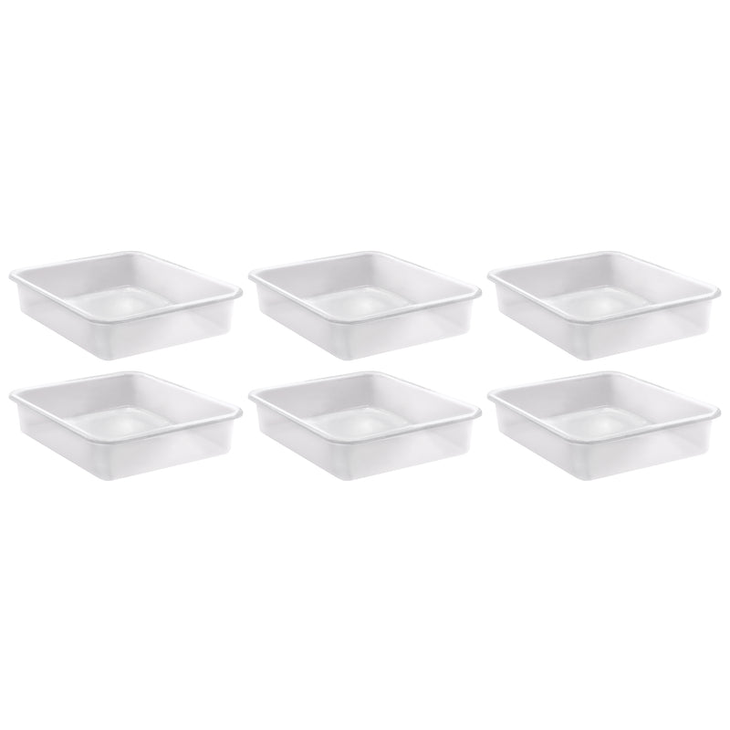 Large Plastic Letter Tray, Clear, Pack of 6