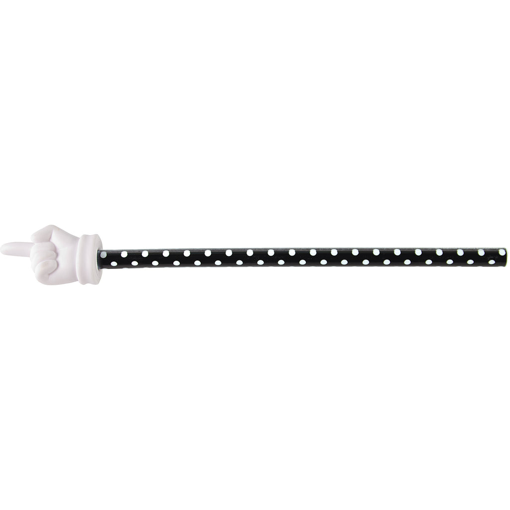 (5 Ea) Black Polka Dots Hand Pointer