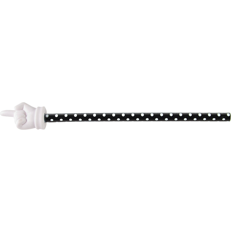 (5 Ea) Black Polka Dots Hand Pointer