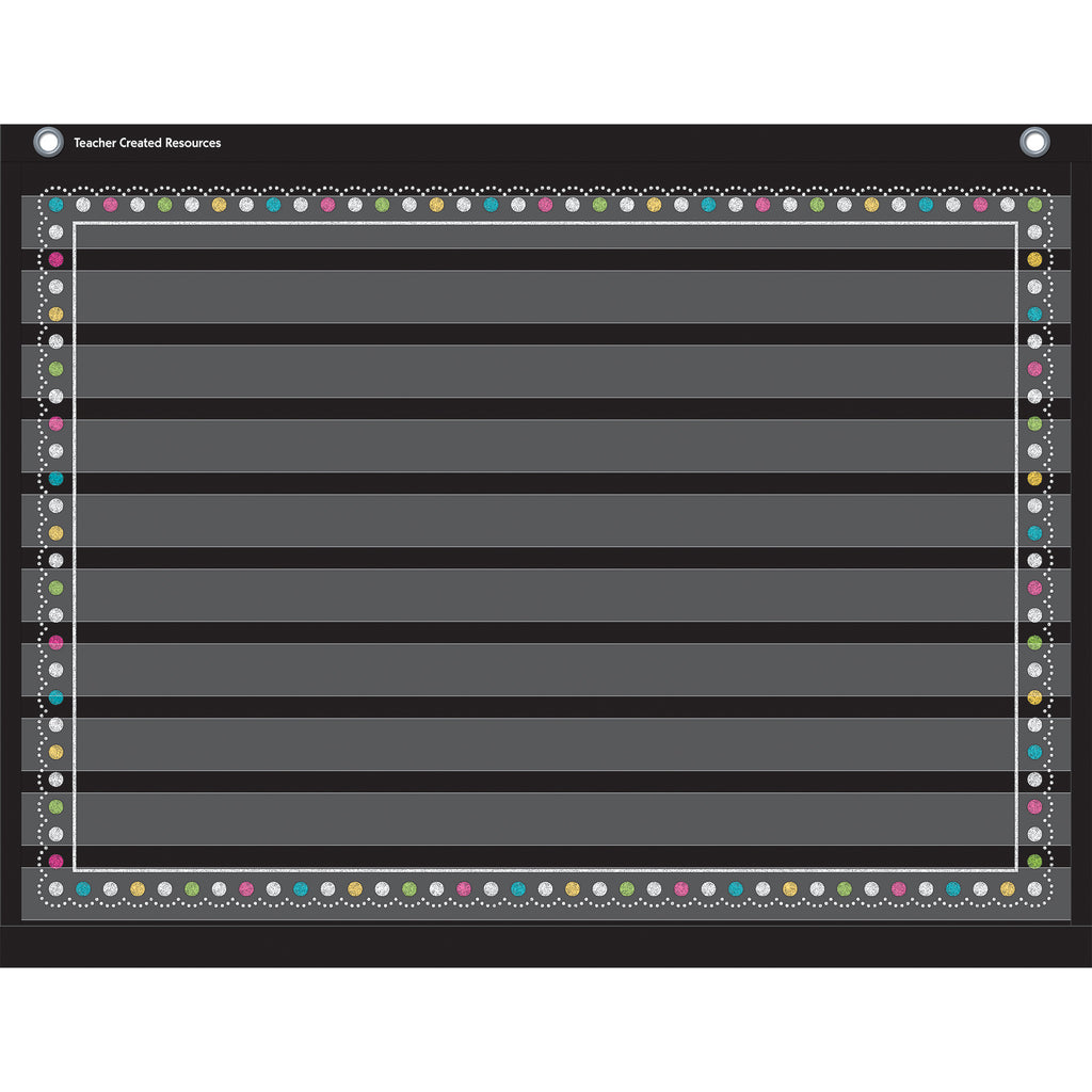 (2 Ea) Chalkboard Brights 10 Pocket 17x22 Pocket Chart