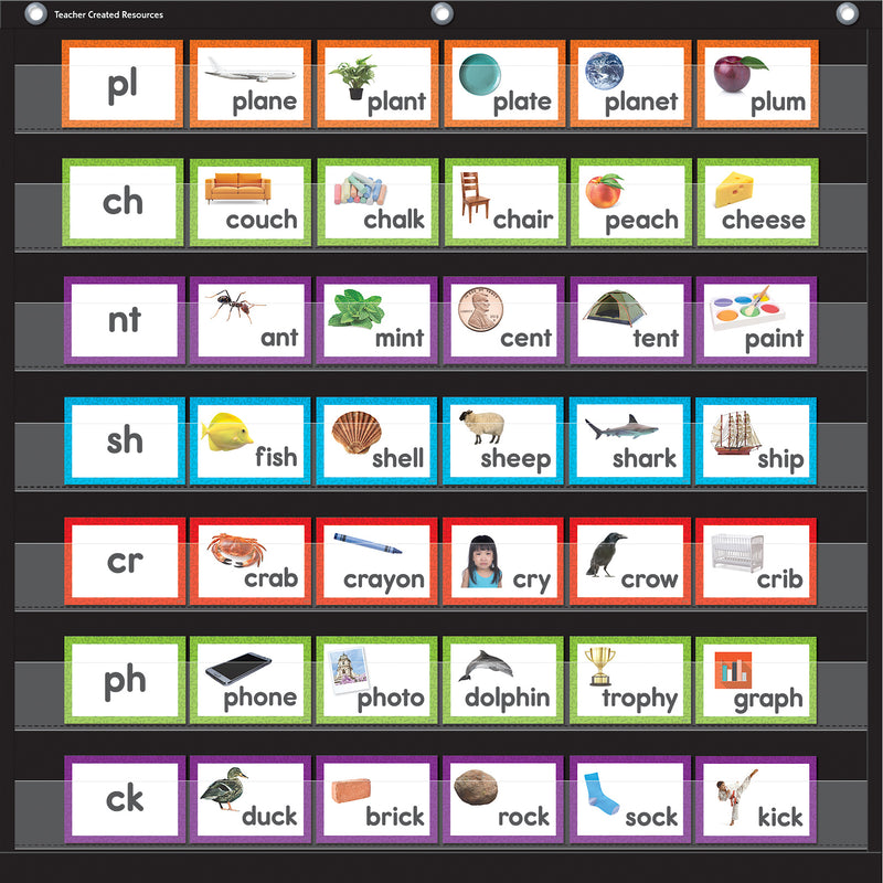 (2 St) Consonant Blends Cards Pocket Chart