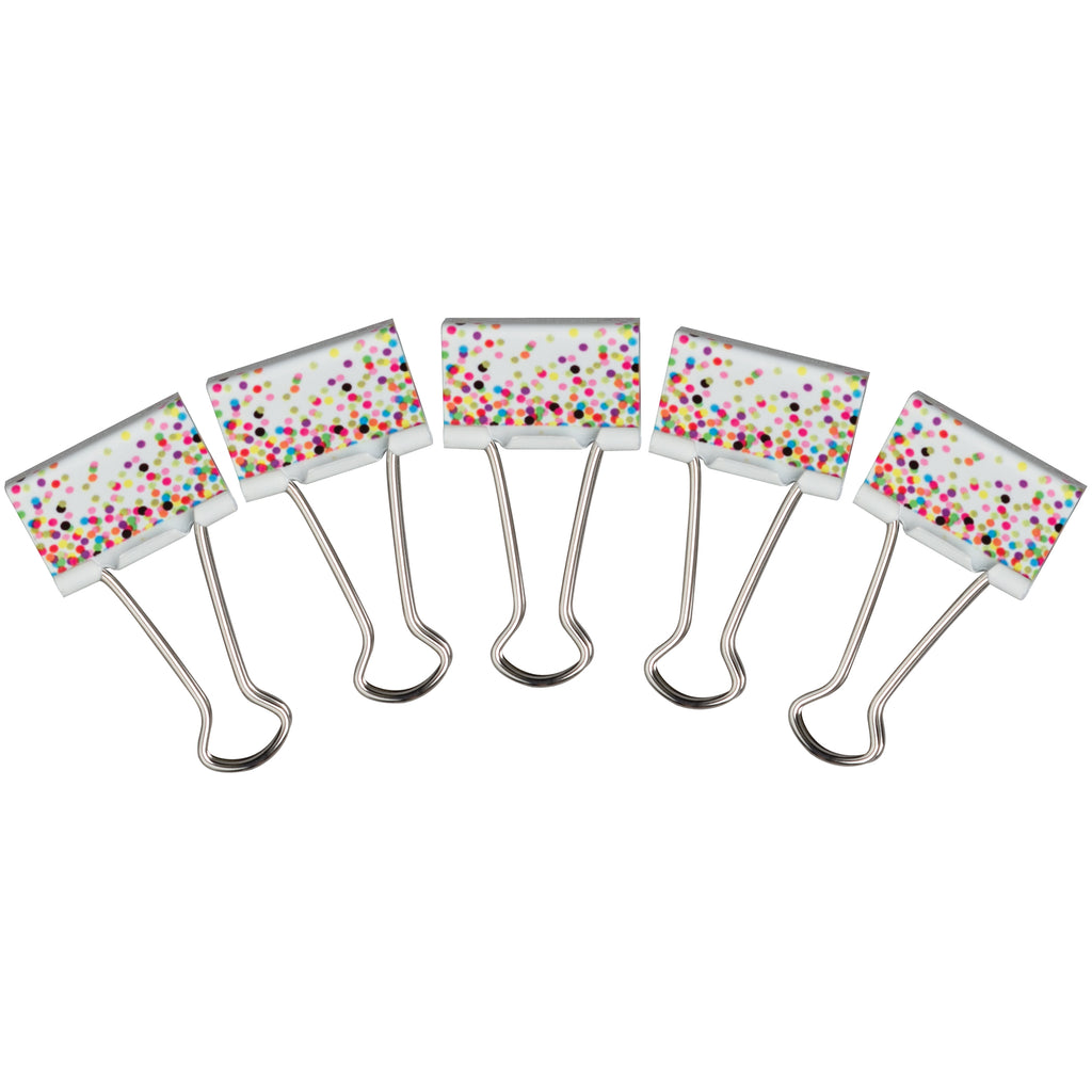 (6 Pk) Confetti Binder Clips Medium