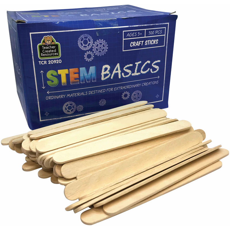 (3 Pk) Stem Basics Craft Sticks 500