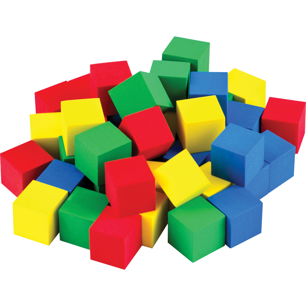 (3 Pk) Multicolor 3-4in Foam Cubes 40 Ct Stem Basics
