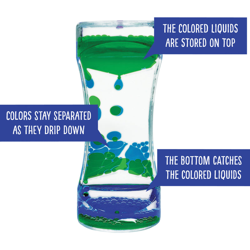 Liquid Motion Bubbler, Green & Blue