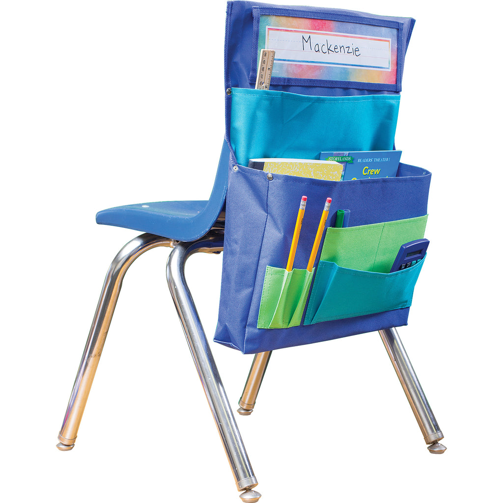 (2 Ea) Blue Teal & Lime Chair Pocket