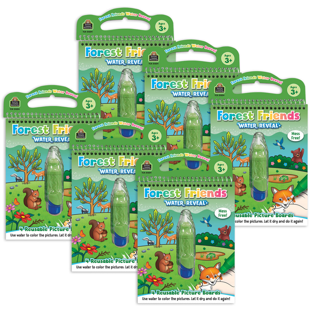 Forest Friends Water Reveal Book, 6 Sets