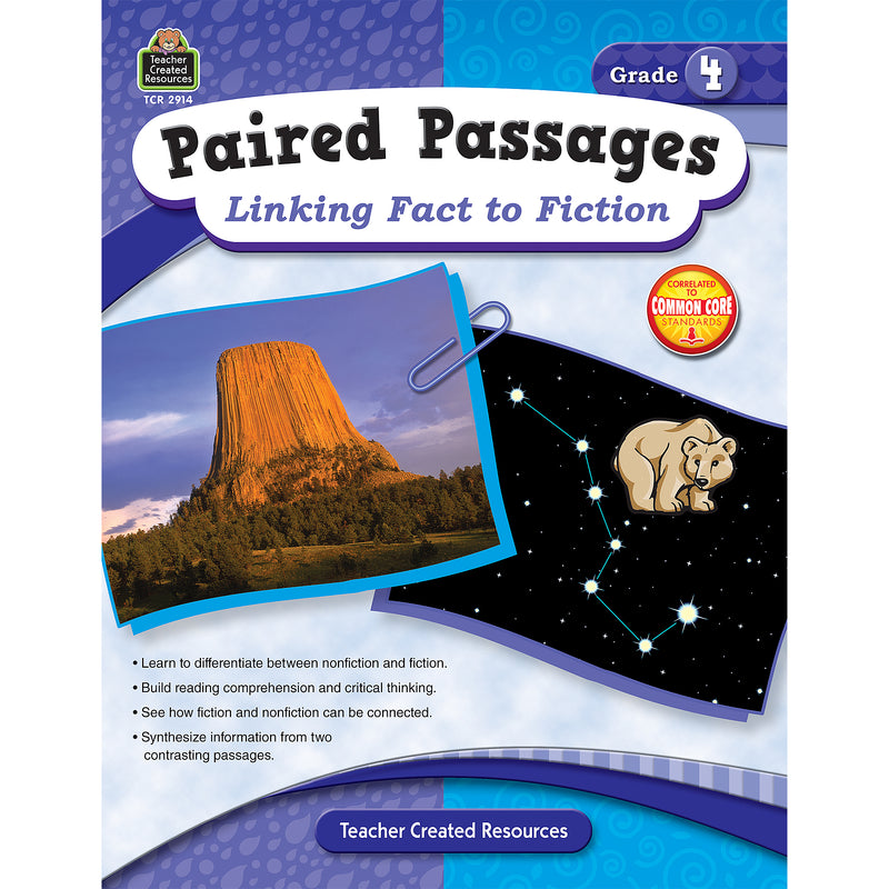 Paired Passages Linking Fact to Fiction Book, Grade 4