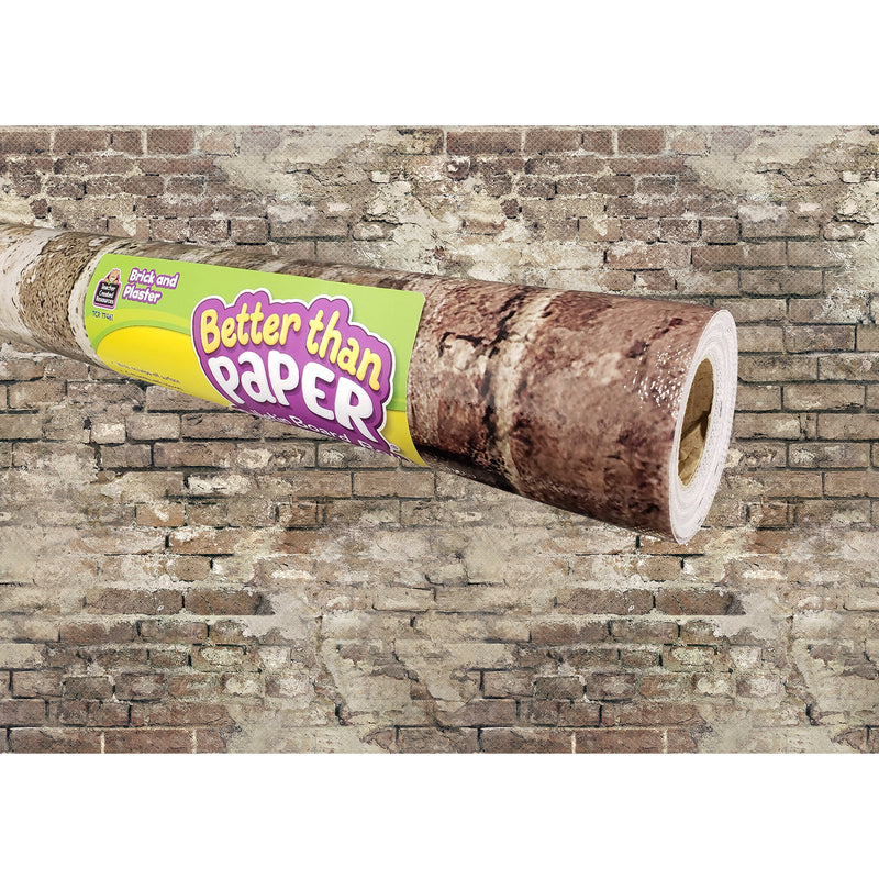 Brick and Plaster Better Than Paper Bulletin Board Roll, 4' x 12', Pack of 4