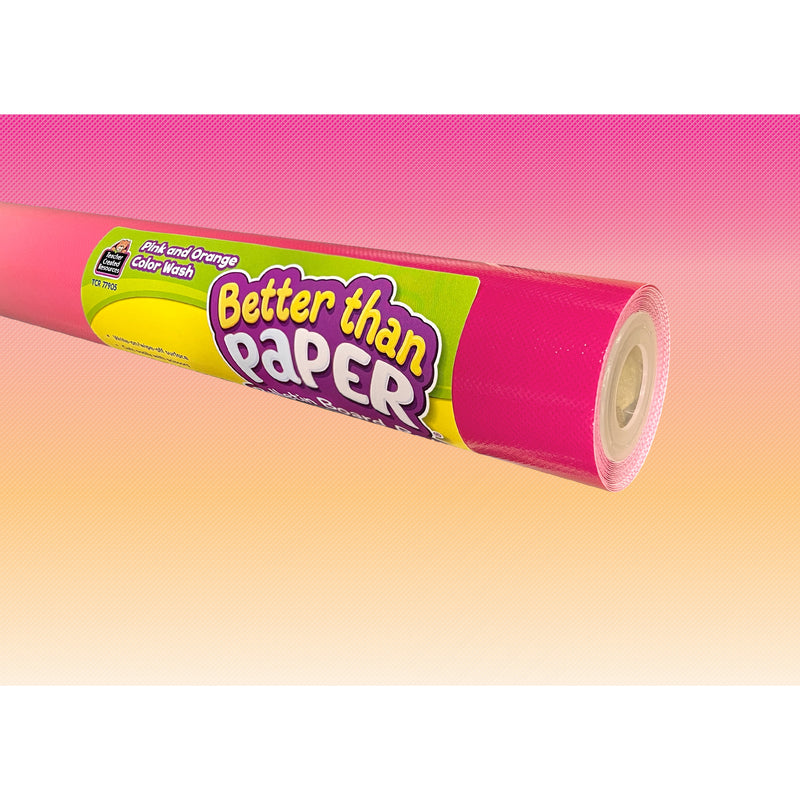 Better Than Paper Bulletin Board Roll, Pink and Orange Color Wash, 4-Pack