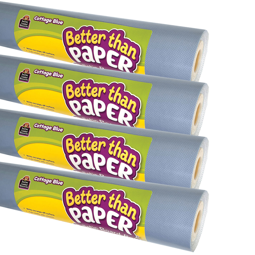 Better Than Paper® Bulletin Board Roll, Cottage Blue, 4-Pack