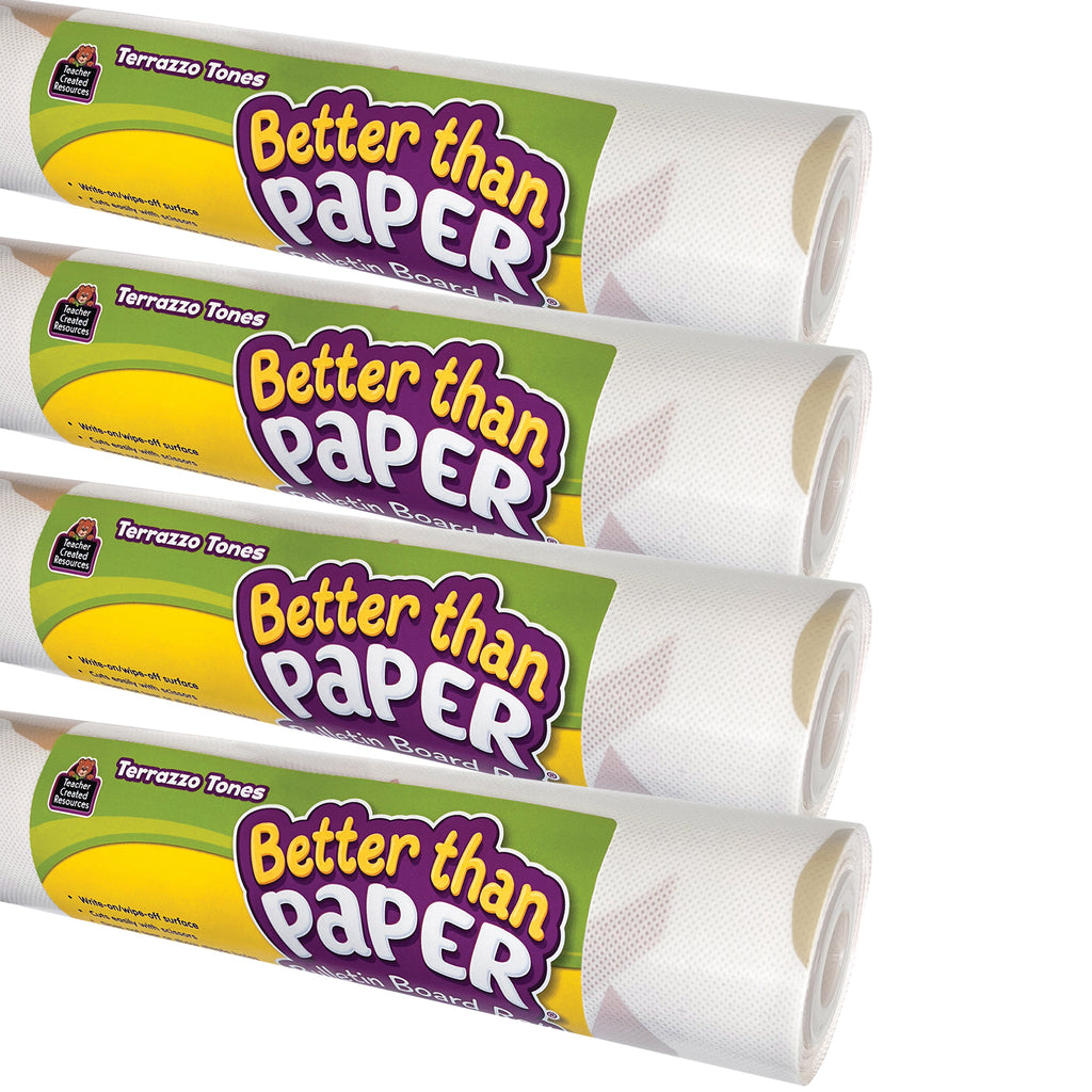 Better Than Paper® Bulletin Board Roll, Terrazzo Tones, 4- Pack