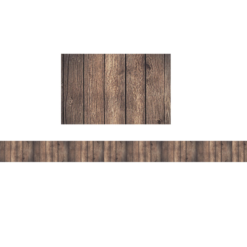 (6 Pk) Dark Wood Straight Border Trim
