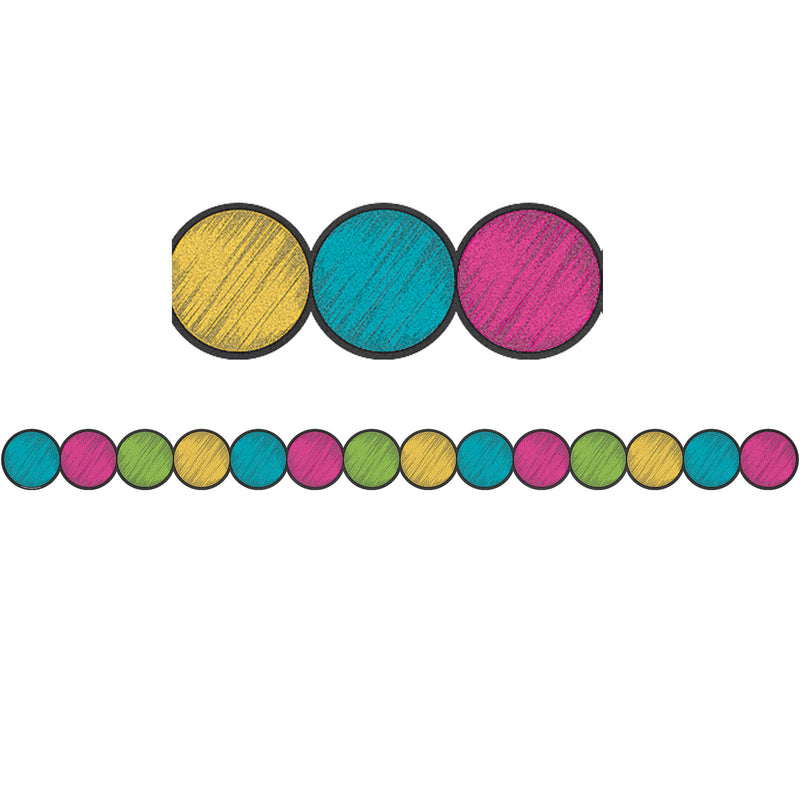 Chalkboard Brght Circle Border Trim