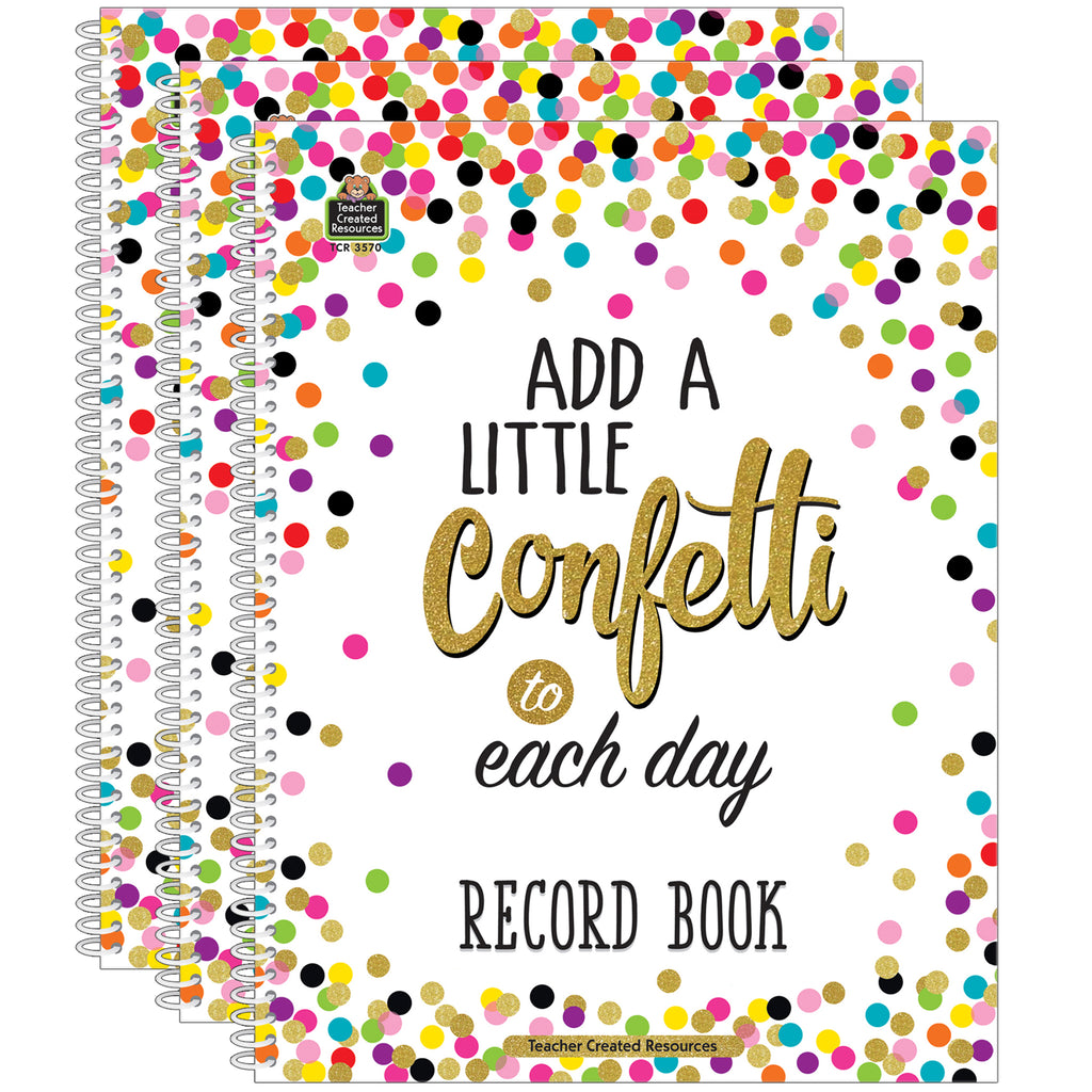 (3 Ea) Confetti Record Book