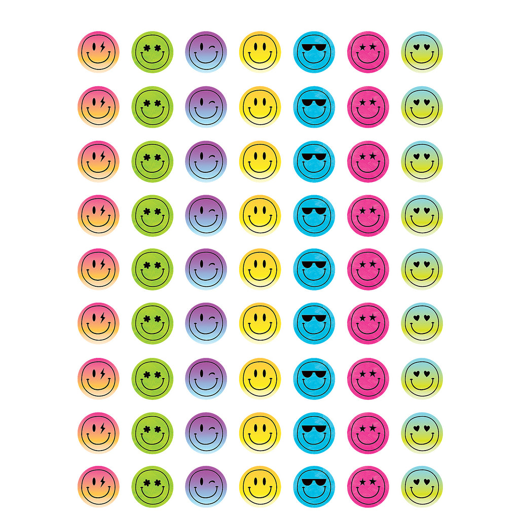 (12 Pk) Brights Smiley Mini Sticker