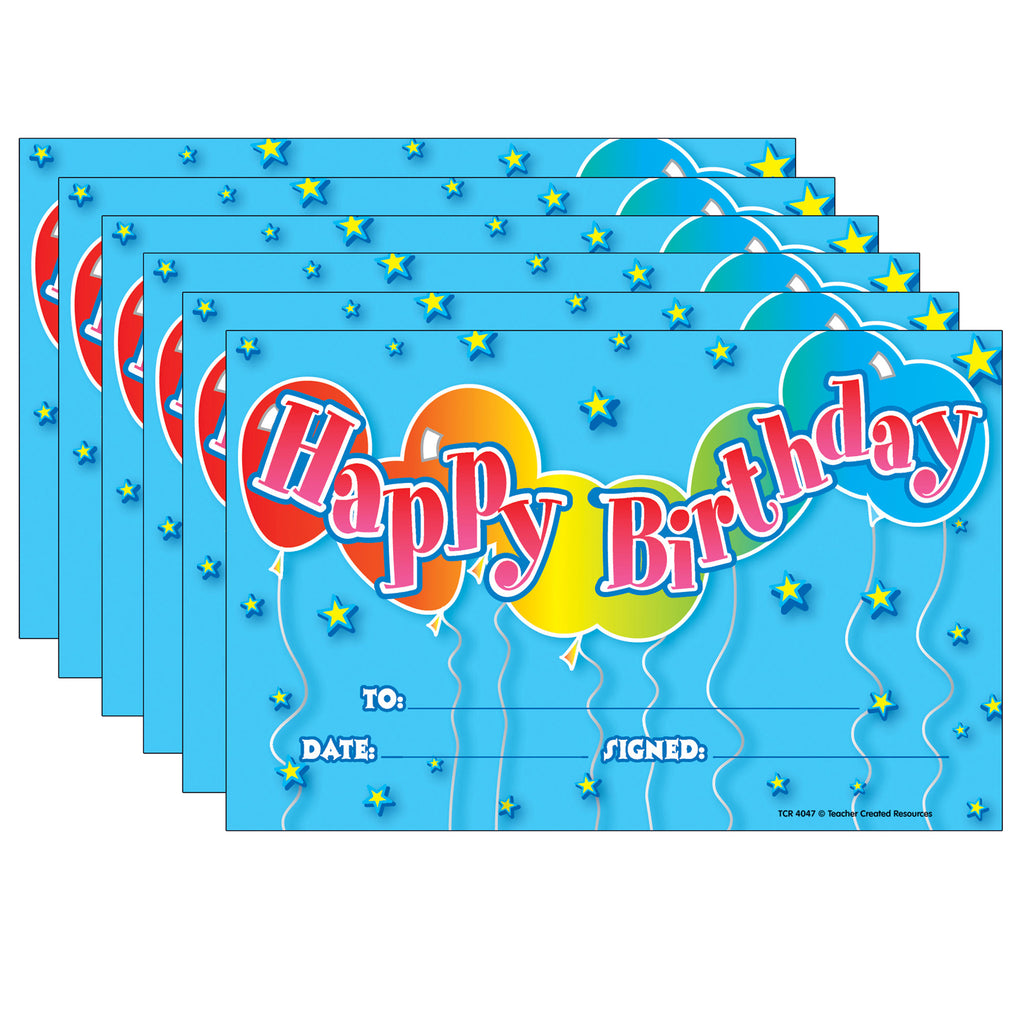 (6 Pk) Birthday Awards 25 Per Pk