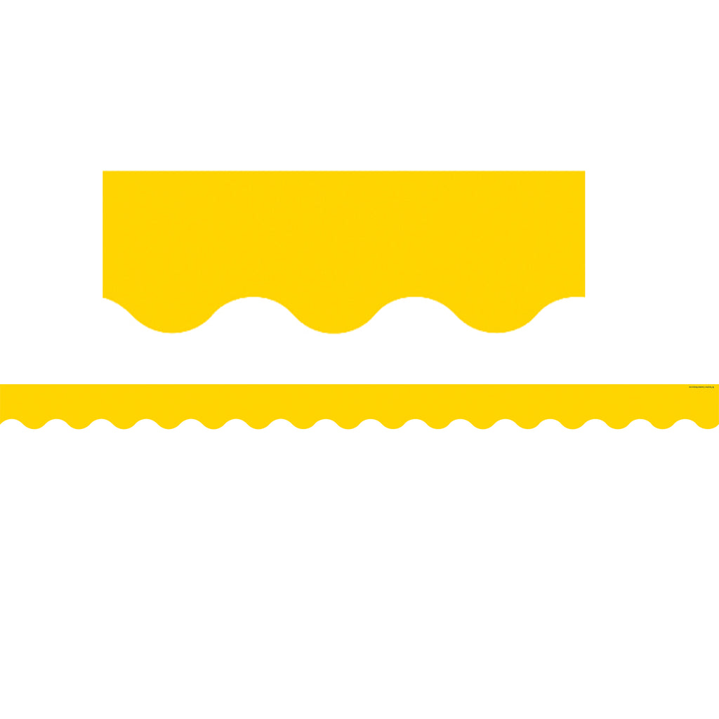 Yellow Gold Scalloped Border Trim