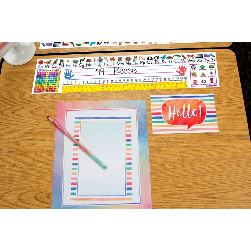 (3 Pk) Colorful Print Name Plates Jumbo