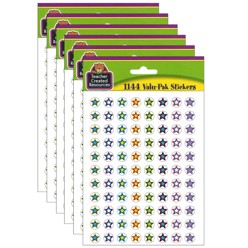 (6 Pk) Fancy Stars Mini Stickers Value Pk