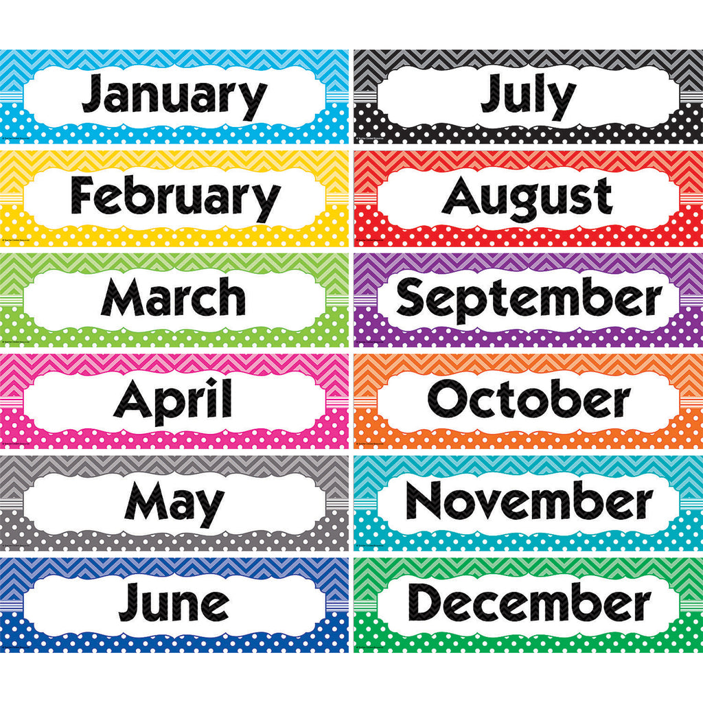 Chevrons & Dots Monthly Headliners