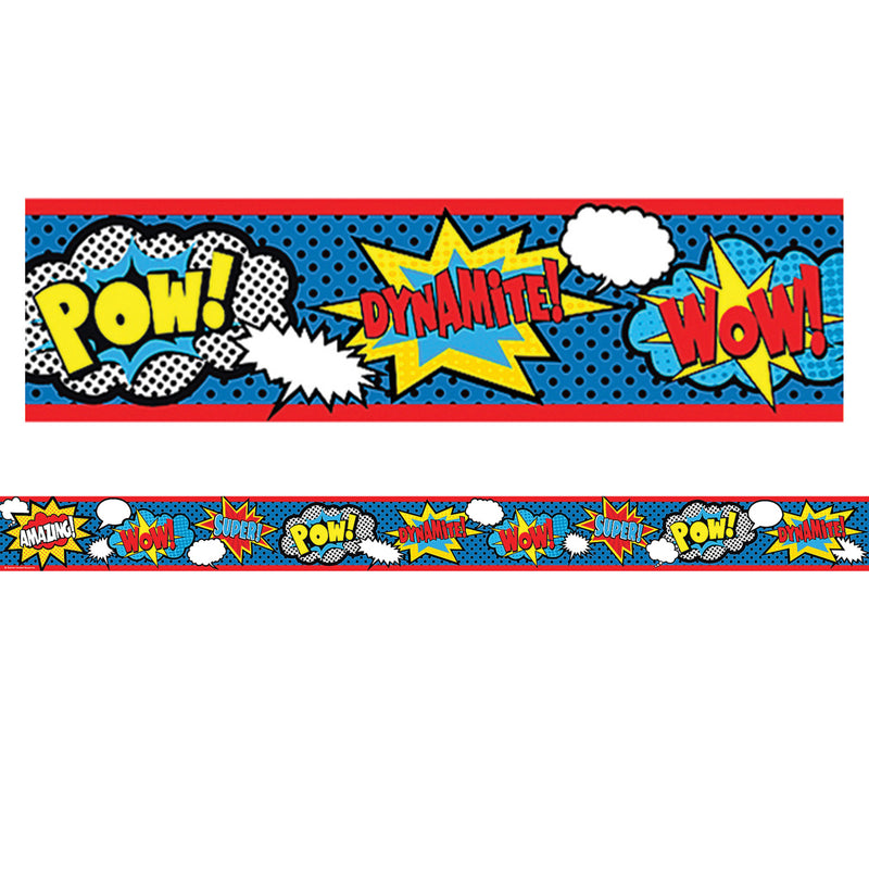 (6 Pk) Superhero Straight Border Trim