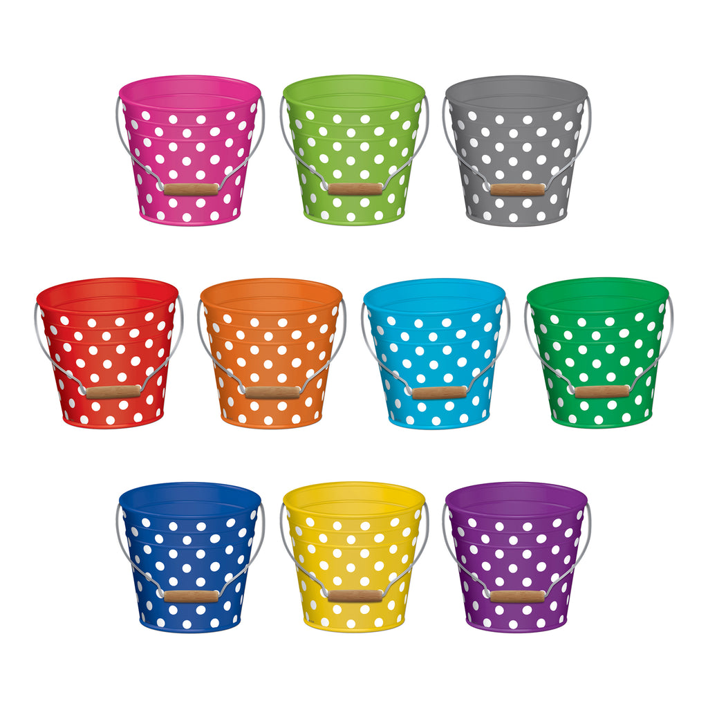 (3 Pk) Polka Dots Buckets Accents