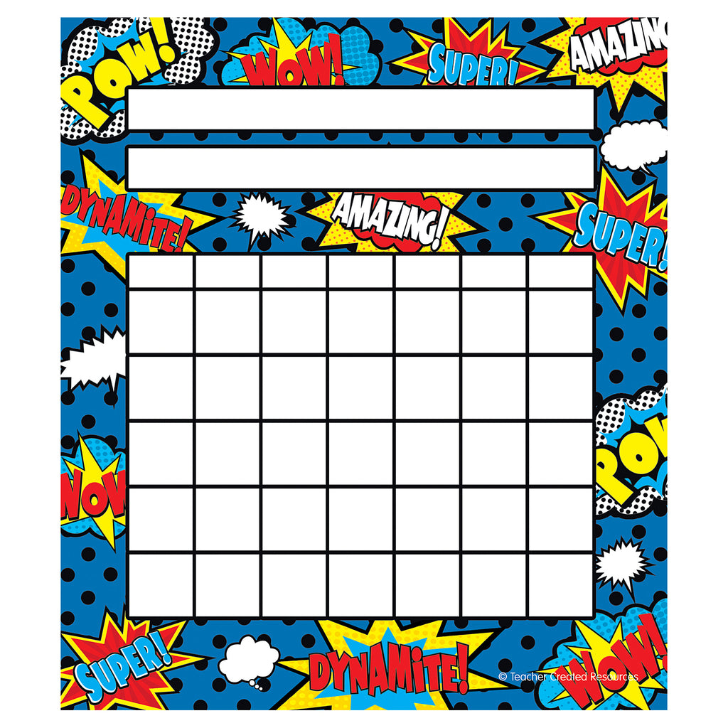 (6 Ea) Superhero Incentive Charts