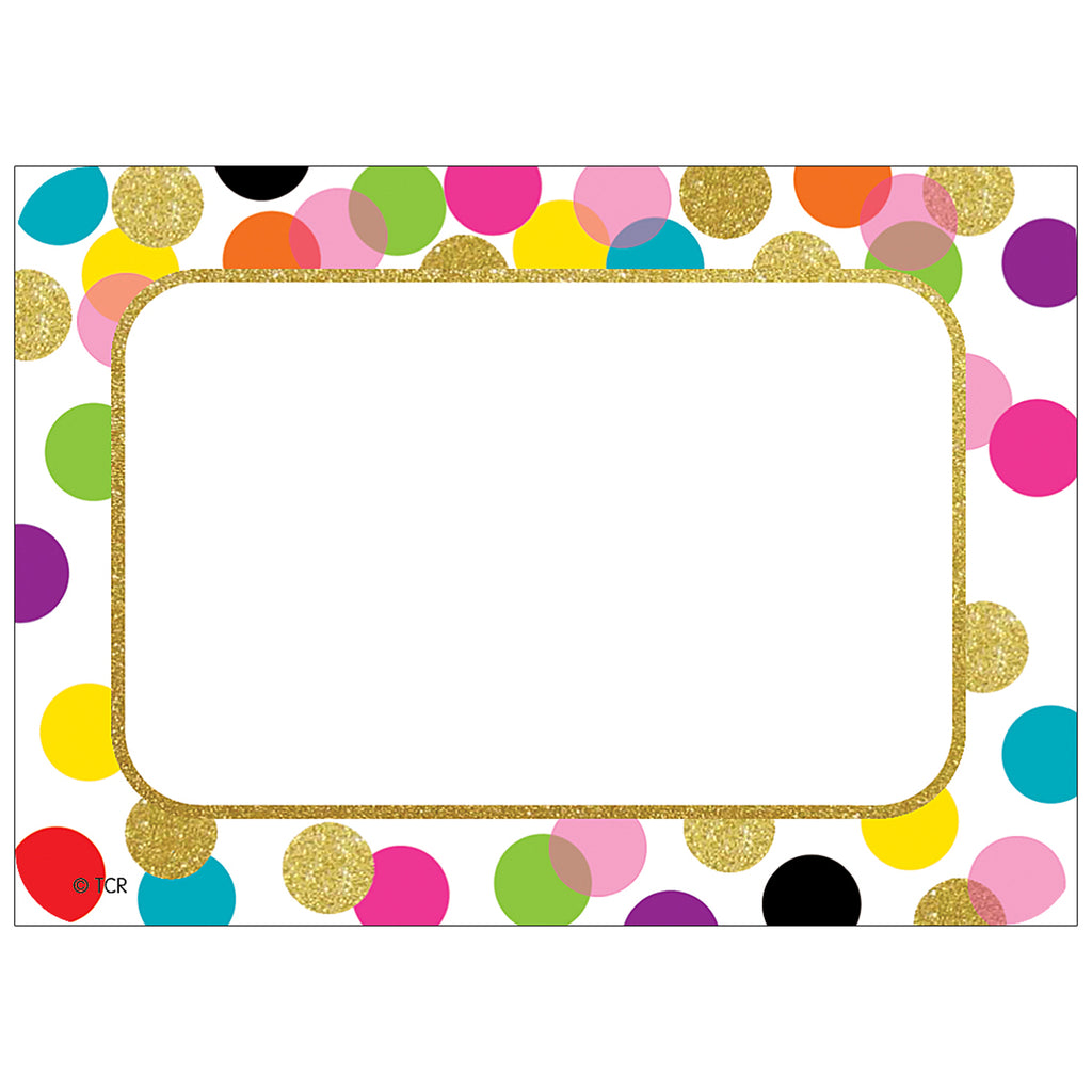 Confetti Name Tags Labels