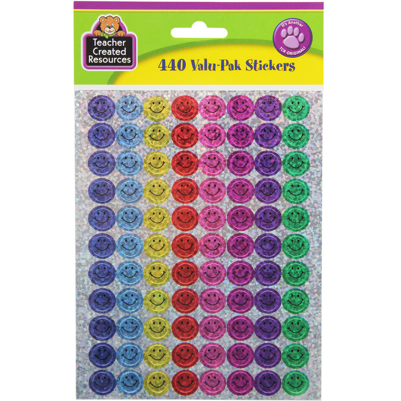 (6 Pk) Mini Happy Faces Sparkle Stickers Valu-pak