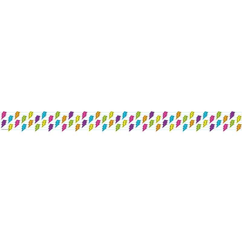 Brights 4Ever Lightning Bolts Straight Border Trim, 35 Feet