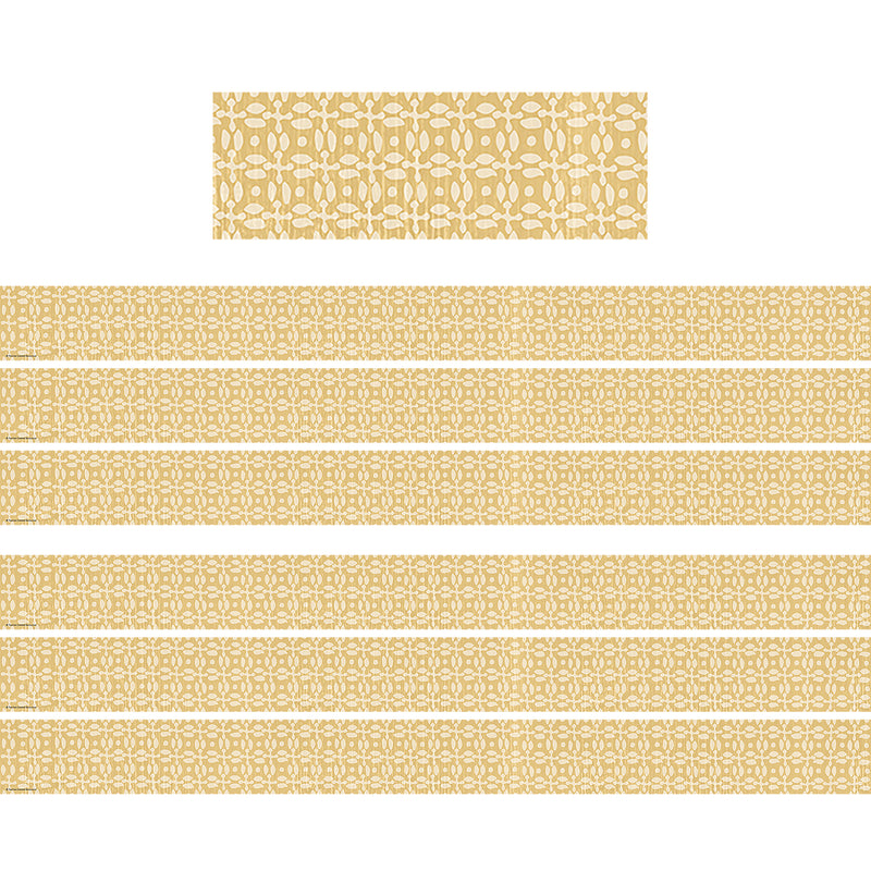 Classroom Cottage Buttercup Straight Border Trim, 35 Feet Per Pack, 6 Packs
