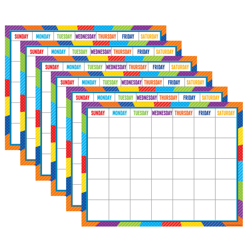 (6 Ea) Playful Patterns Calendar Chart