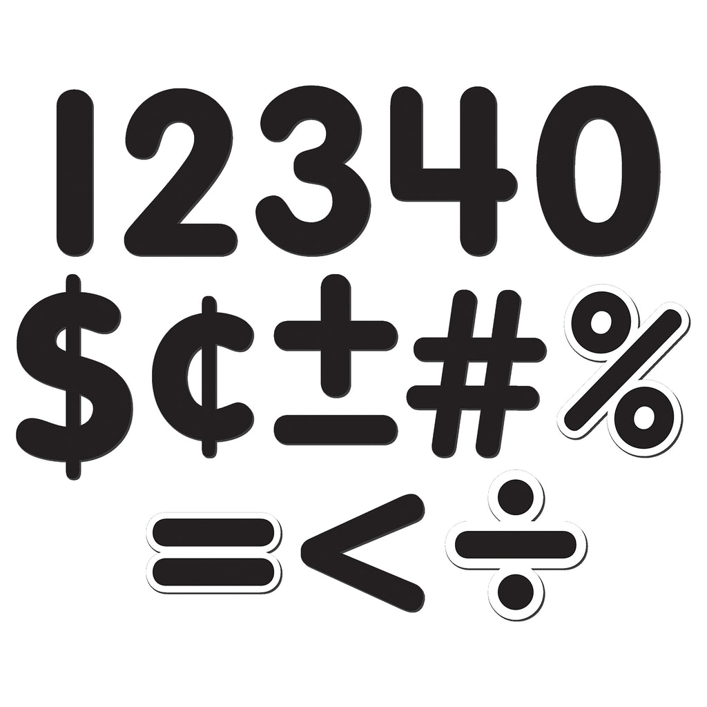 Black Classic 2-1-2in Magnetic Numbers