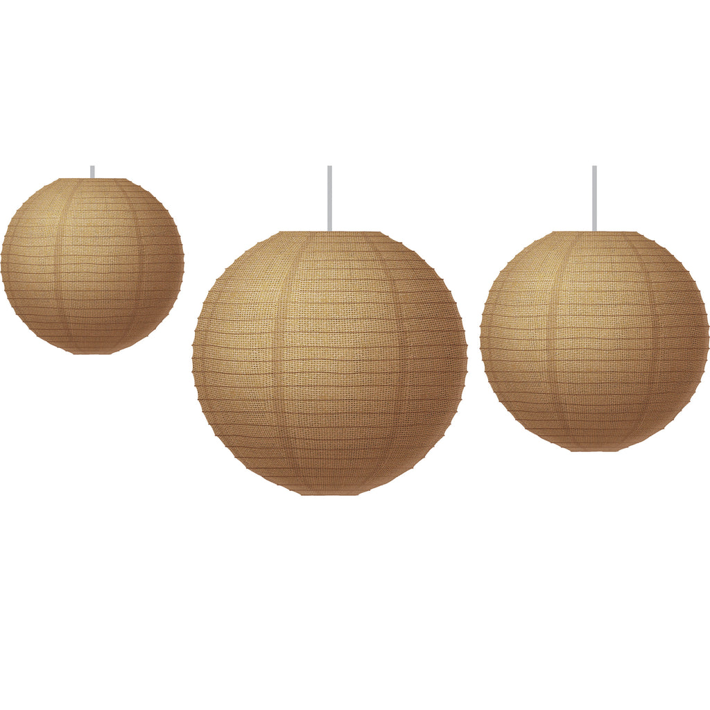 (3 St) Burlap Paper Lanterns