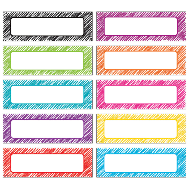 (3 Pk) Scribble Labels Magnetic Accents