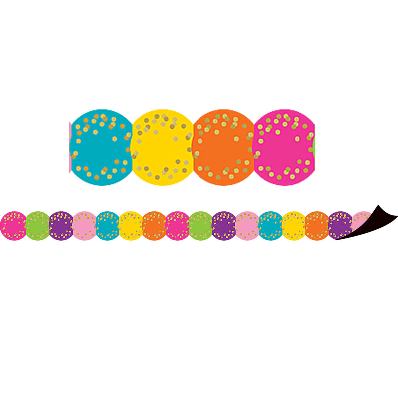 (3 Pk) Confetti Circles Diecut Mag Border