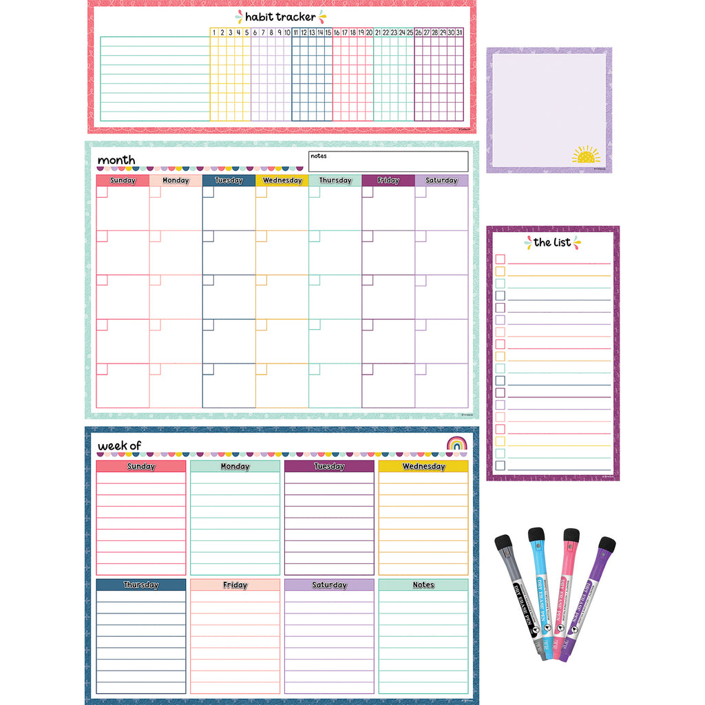 Oh Happy Day Dry-Erase Magnetic Calendar Set