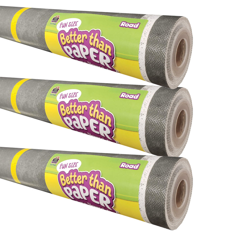 Fun Size Better Than Paper® Bulletin Board Roll, 18" x 12', Road, Pack of 3