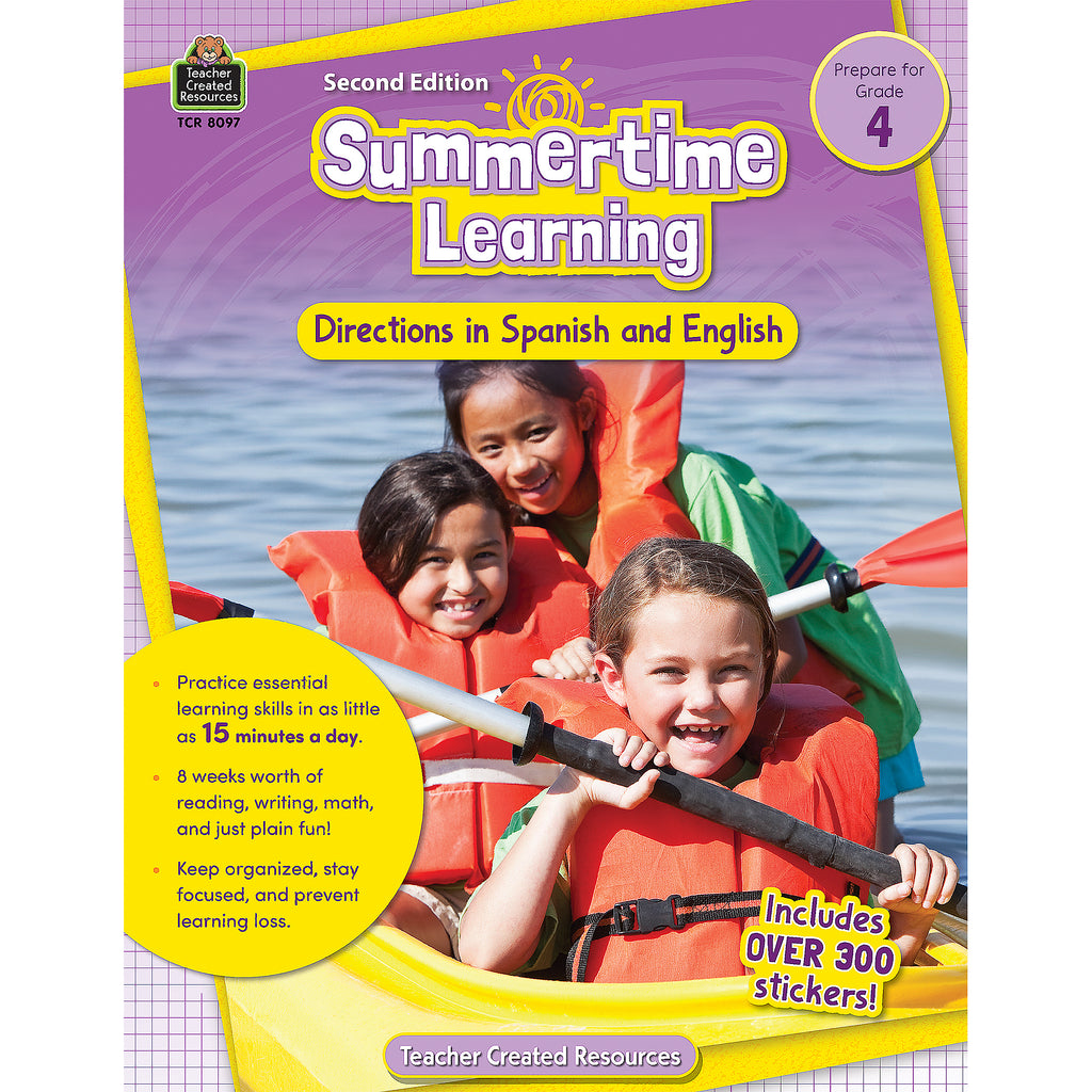 Summertime Learning Gr 4 2nd Ed English & Spanish Directions