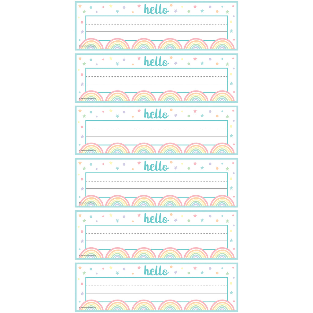 (6 Pk) Pastel Pop Flat Name Plates