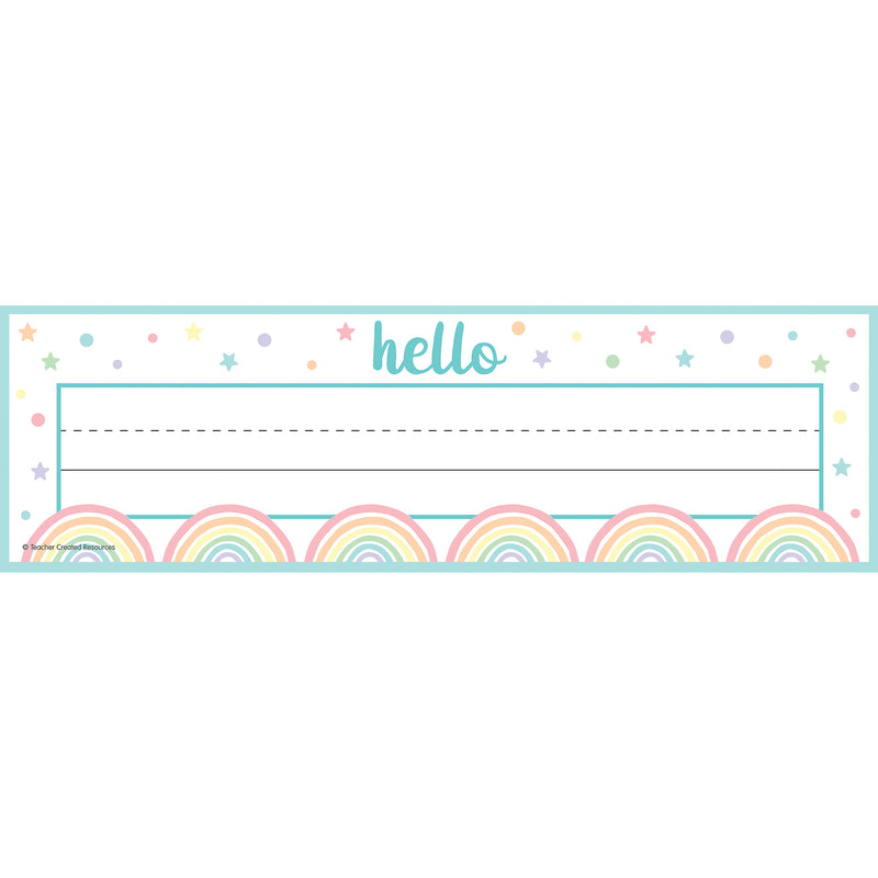 (6 Pk) Pastel Pop Flat Name Plates