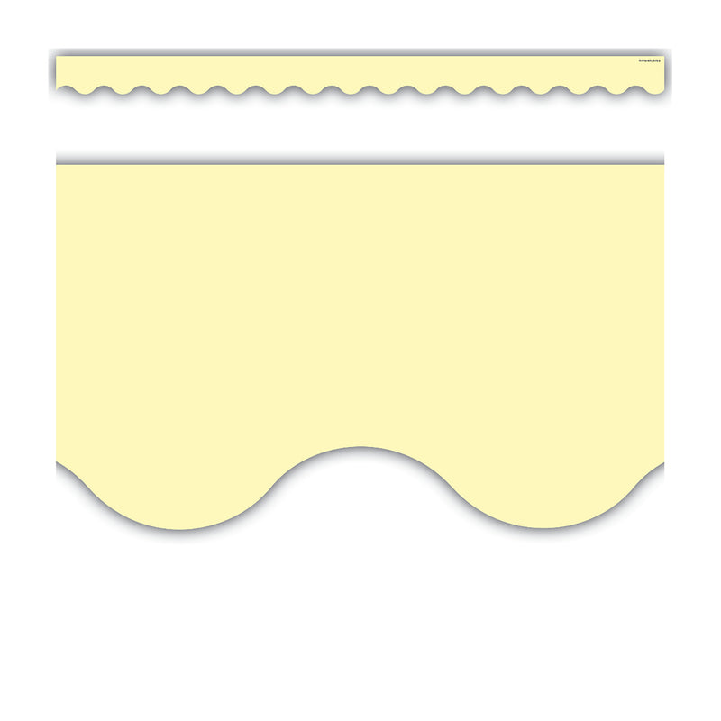 (6 Pk) Pastel Ylw Scalloped Border