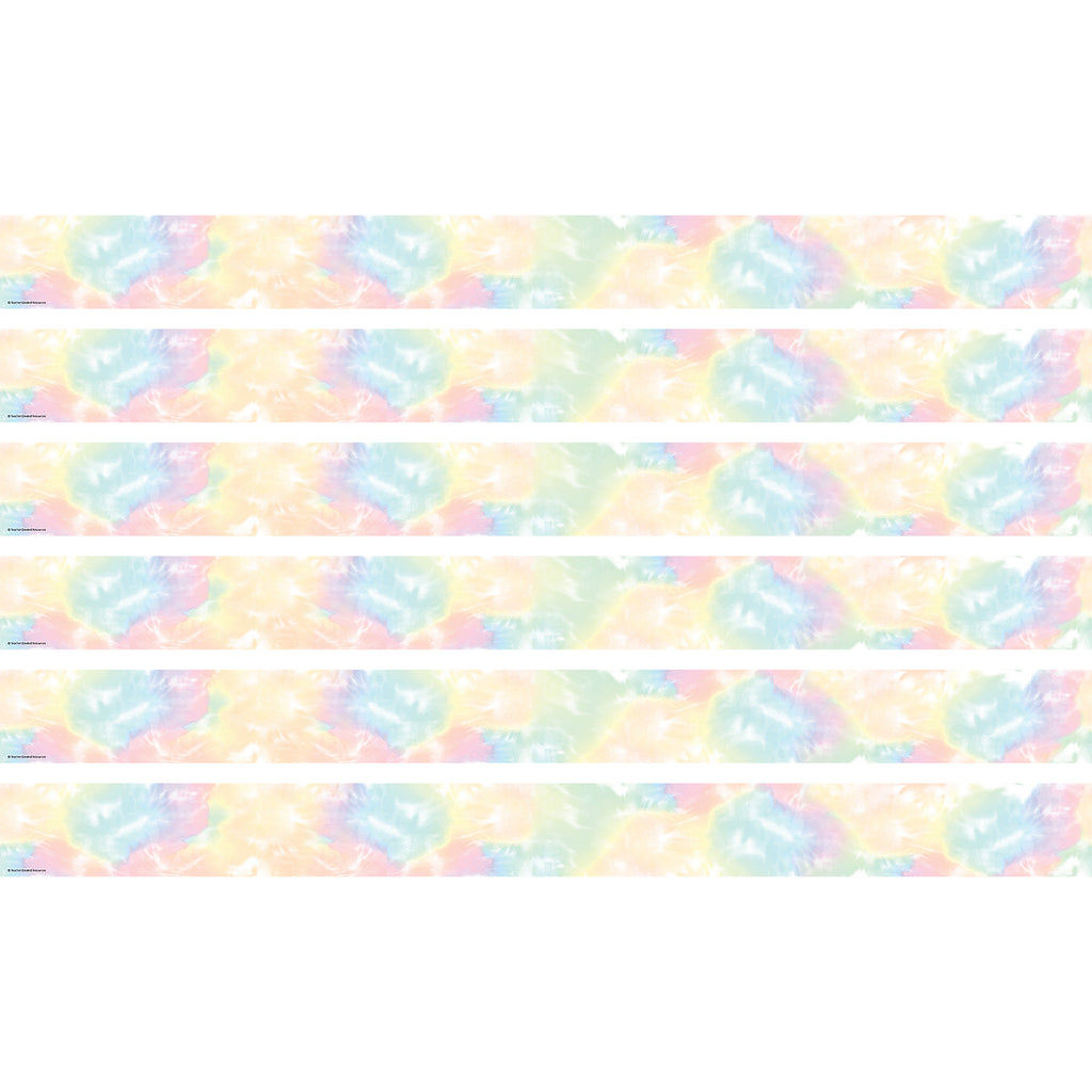 (6 Pk) Pastel Pop Tie-dye Border