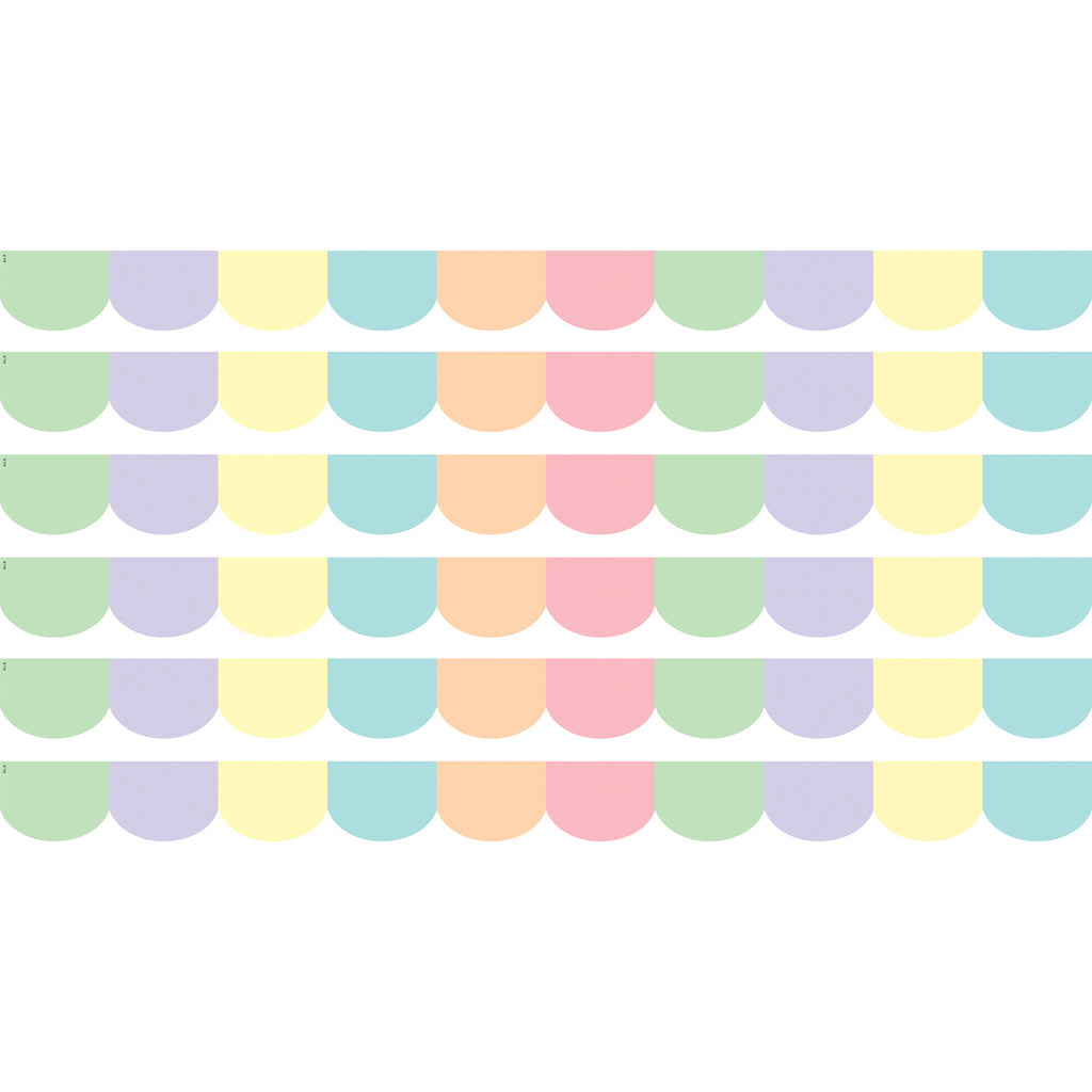 (6 Pk) Pastel Pop Scalloped Border