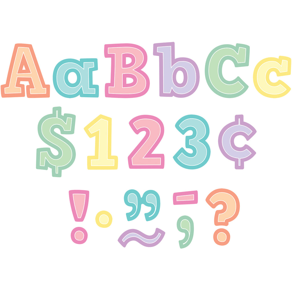 (2 Pk) Pastel Pop 4in Letters Pack