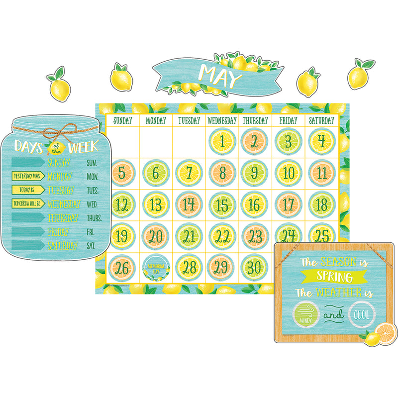 (2 St) Lemon Zest Calendar Bulletin Board