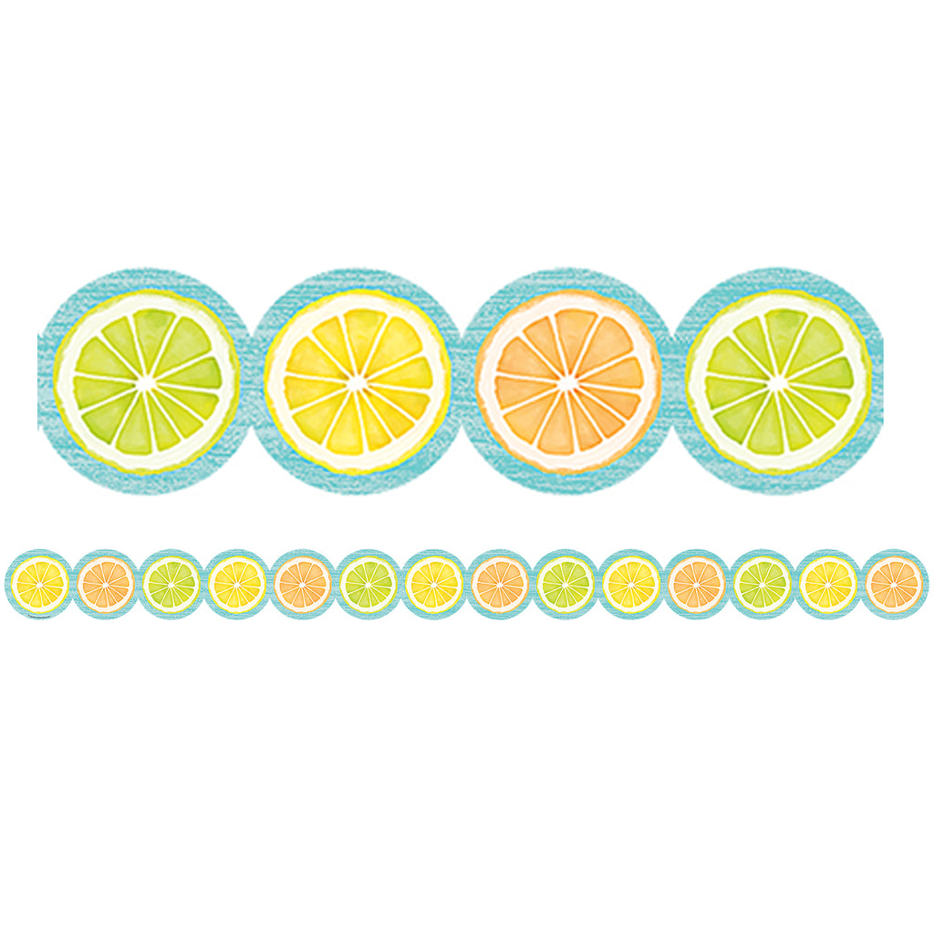 Lemn Zest Citrus Slices Border Trim Die Cut