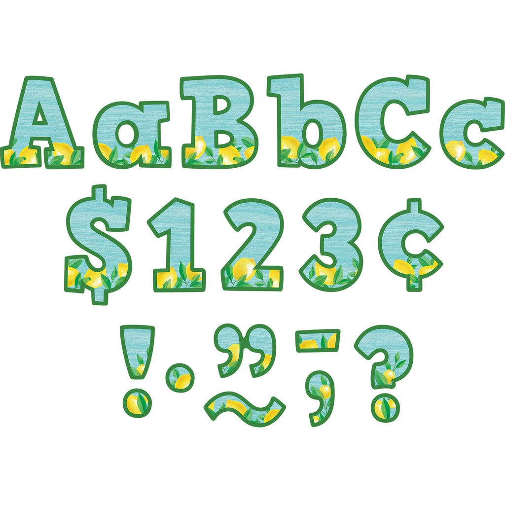 Lemon Zest Bold Block 4in Letters Combo Pack